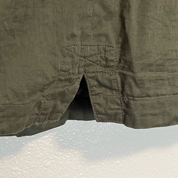 Torrid - Voile Button Front Short Sleeve Green Cotton Anorak w Hood - 2X - 18/20 - Picture 9 of 10